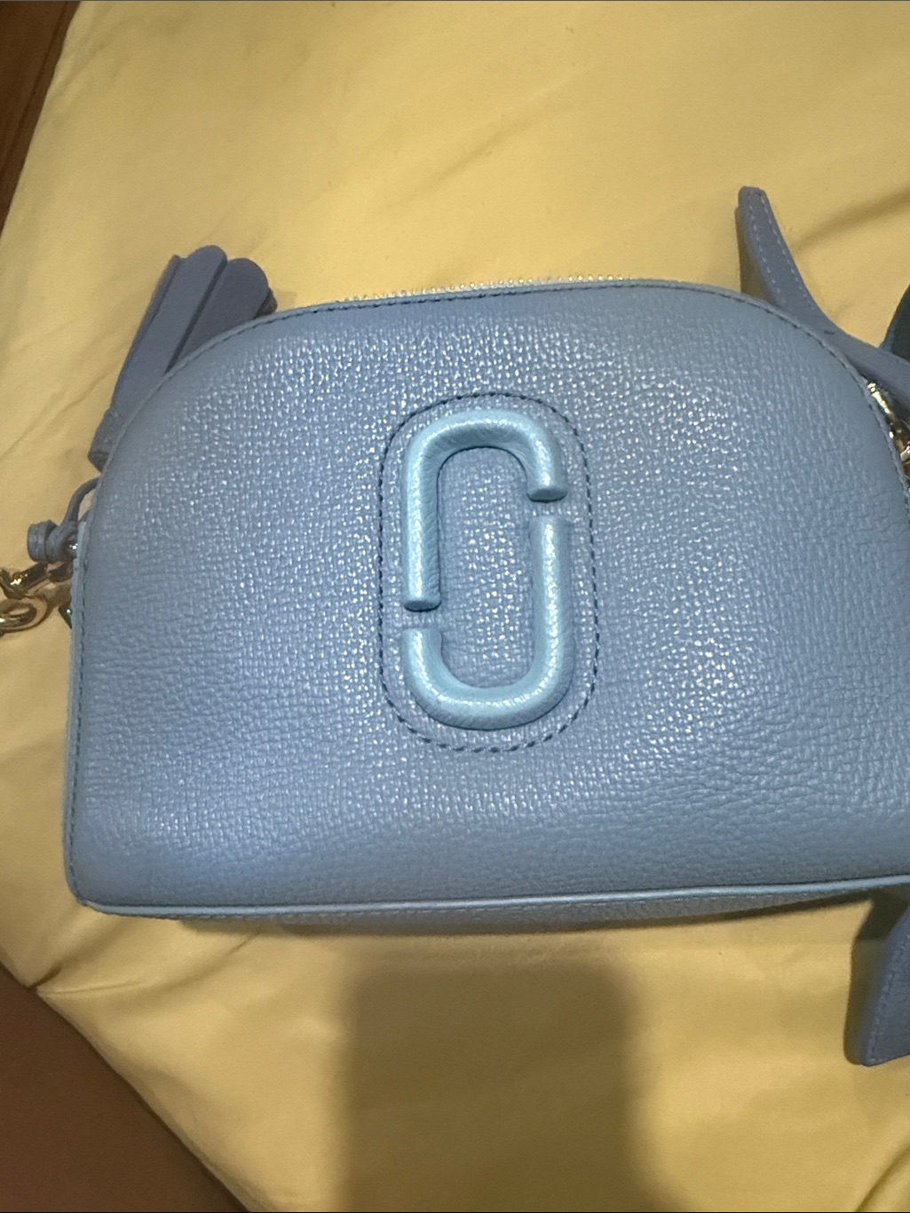 Light Blue Crossbody Bag With Signature Logo
